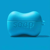 Blue Silicone AirPods Case - 5″ Cute Soap-Themed Cover